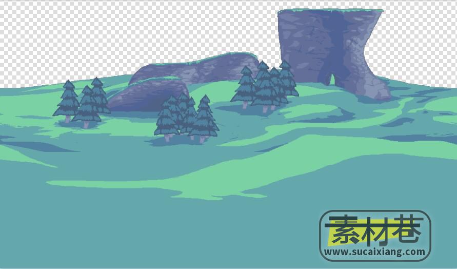2D横版游戏大自然地图场景素材