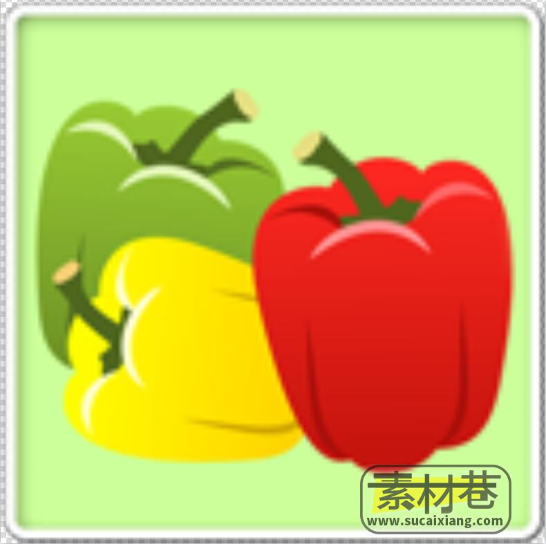 2D水果蔬菜识图数字字母学习类游戏素材