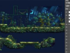 2D横版森林草地PSD分层游戏素材