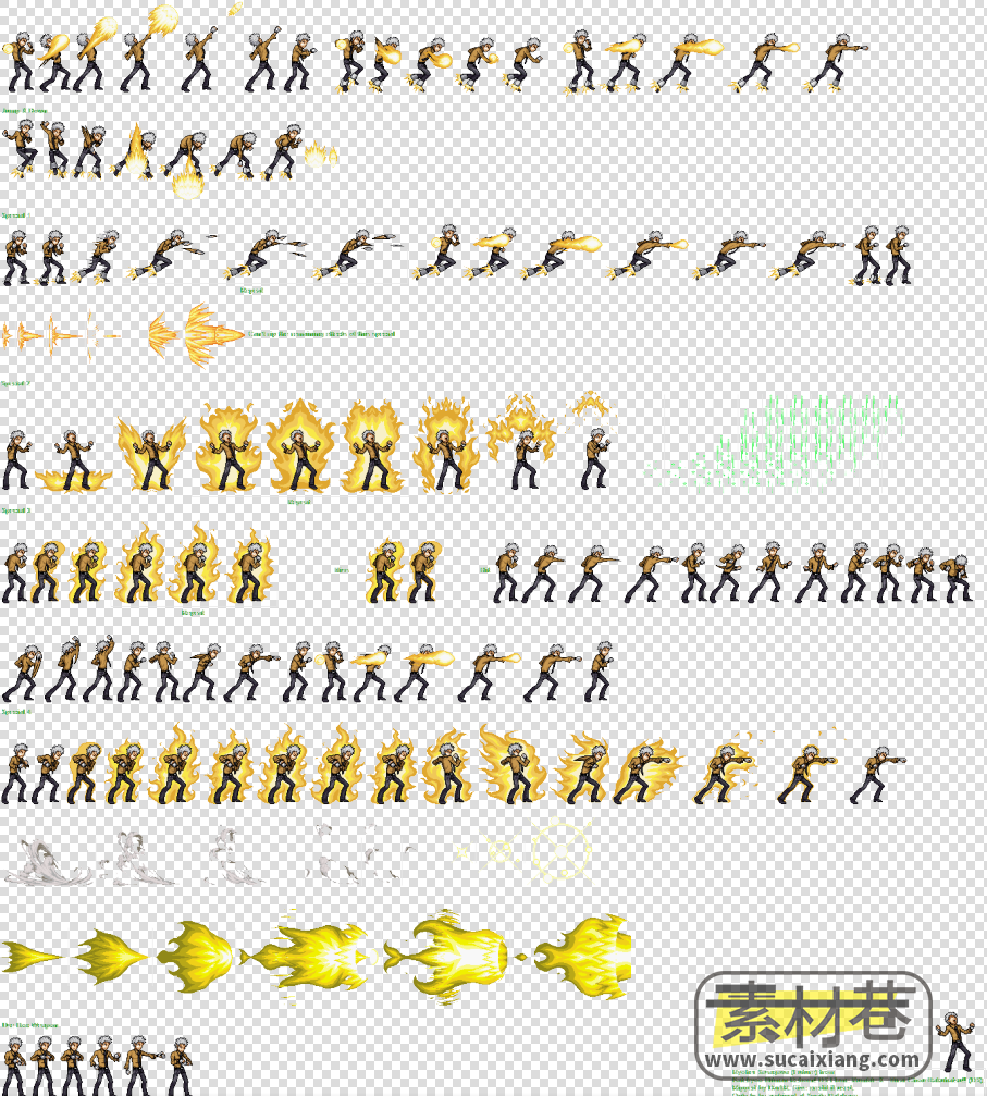 2D横版动作游戏人物角色素材