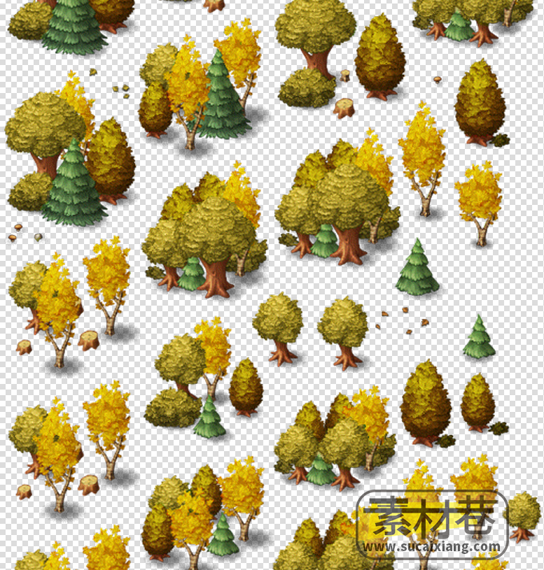 2.5D游戏树木素材