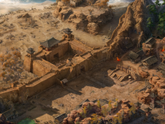 2D荒漠城关游戏地图大场景素材