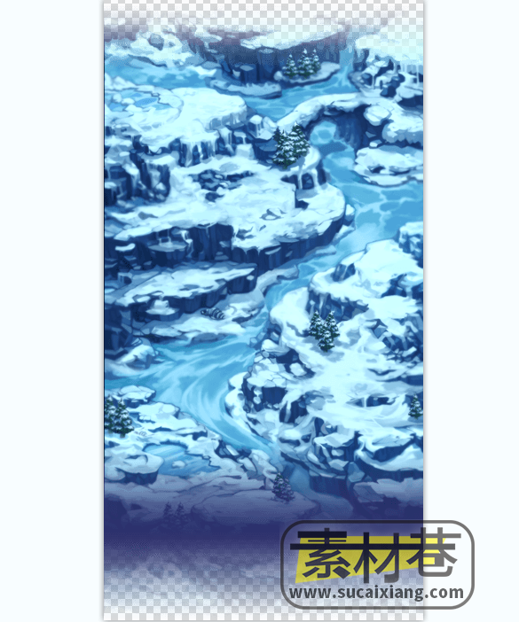 2D竖版冰河森林沙漠熔岩游戏背景图素材