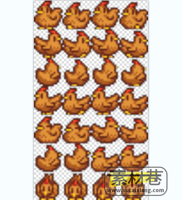 2D像素RPG游戏牲畜家禽动物4方向游戏素材