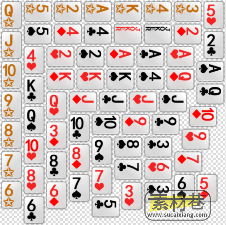 2D多种样式扑克牌游戏素材