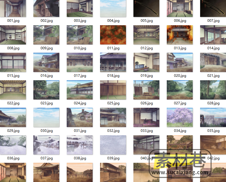 2D文字养成游戏日本古房屋室内室外背景素材