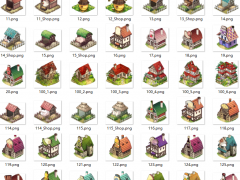 2.5D各种小房屋游戏素材