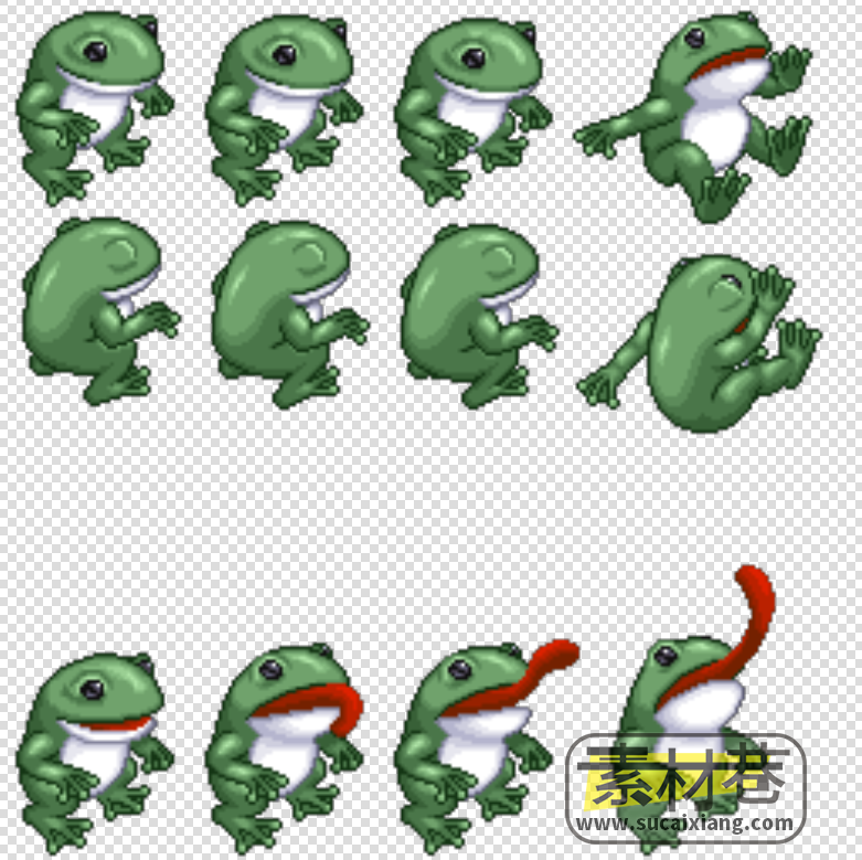 2d乌龟与青蛙动画游戏素材