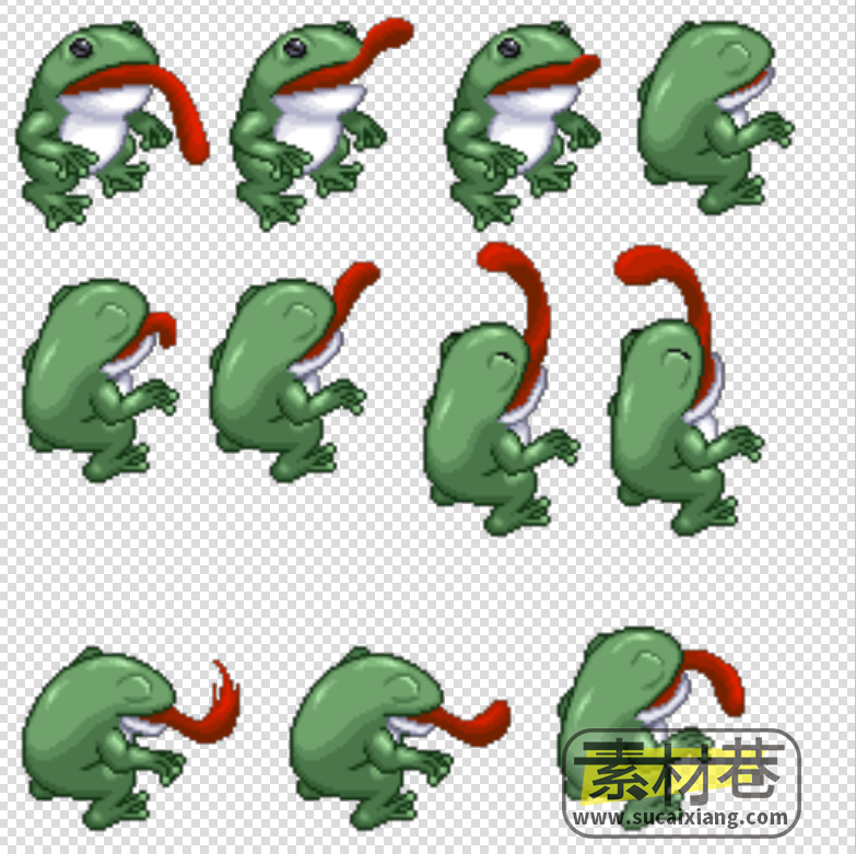 2d乌龟与青蛙动画游戏素材