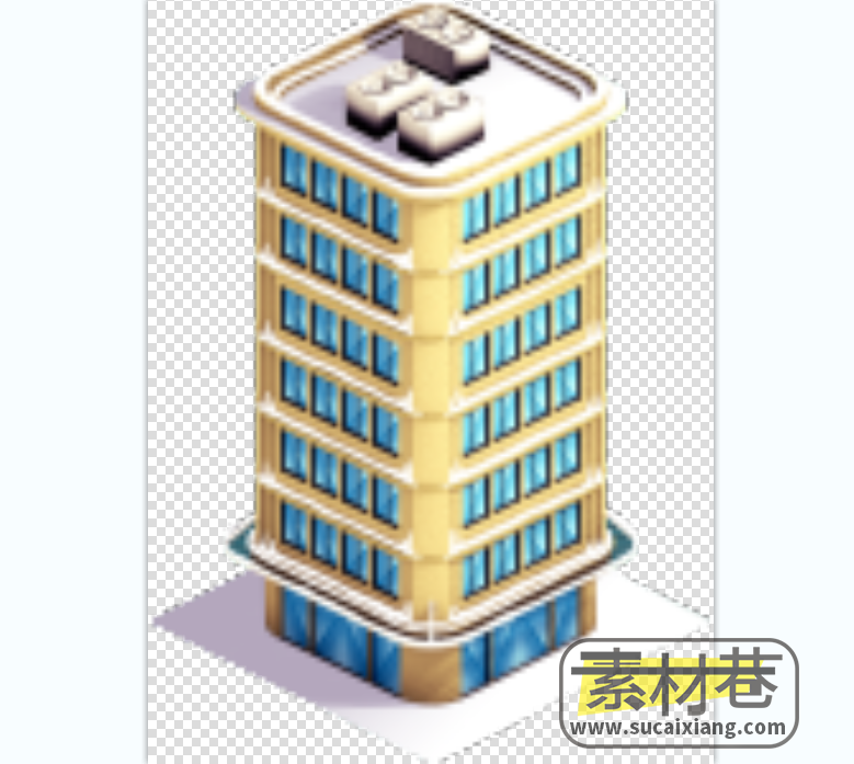 2.5D现代高楼大厦游戏素材