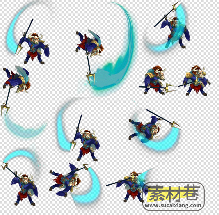 2D横版仙侠角色扮演游戏人物与怪物素材