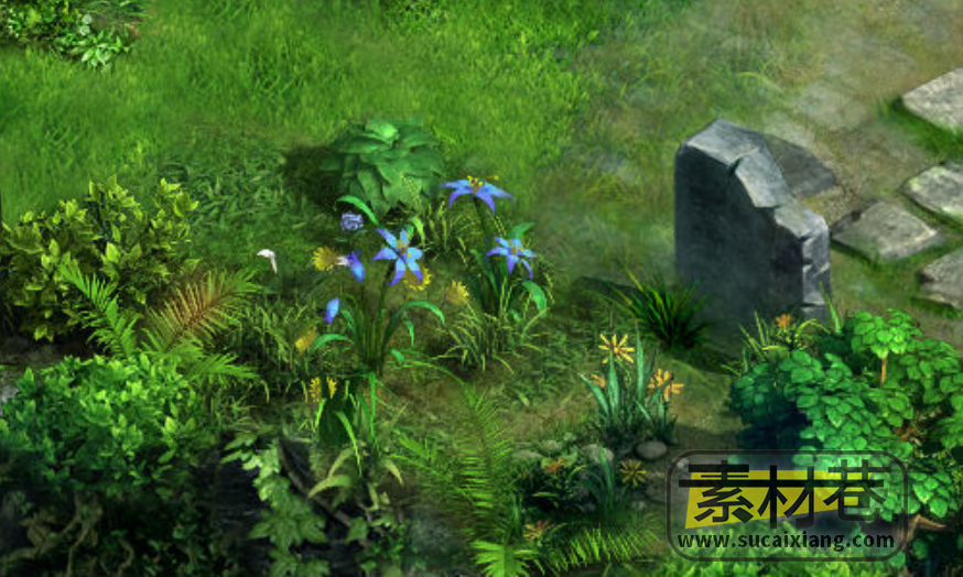 2.5D墓地遗迹游戏场景素材