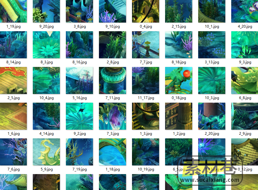2.5D游戏海底龙宫场景素材