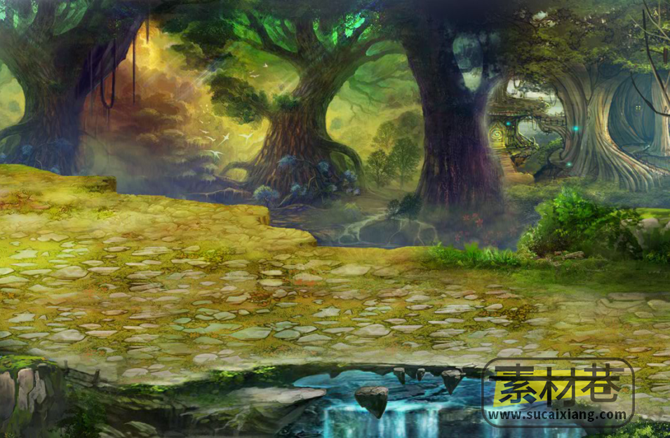 2D横版仙侠高清地图场景游戏素材