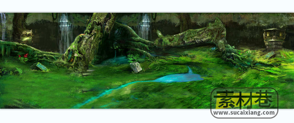 2D横版仙侠高清地图场景游戏素材
