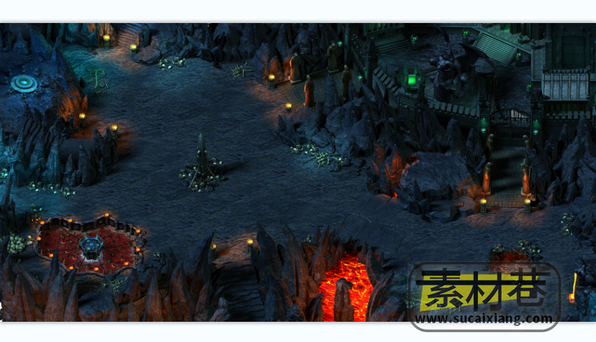 2.5D游戏魔幻异域地图场景素材